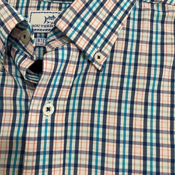 Southern Tide Plaid Long Sleeves Botton Down Shirts Men Size L - Picture 3 of 8
